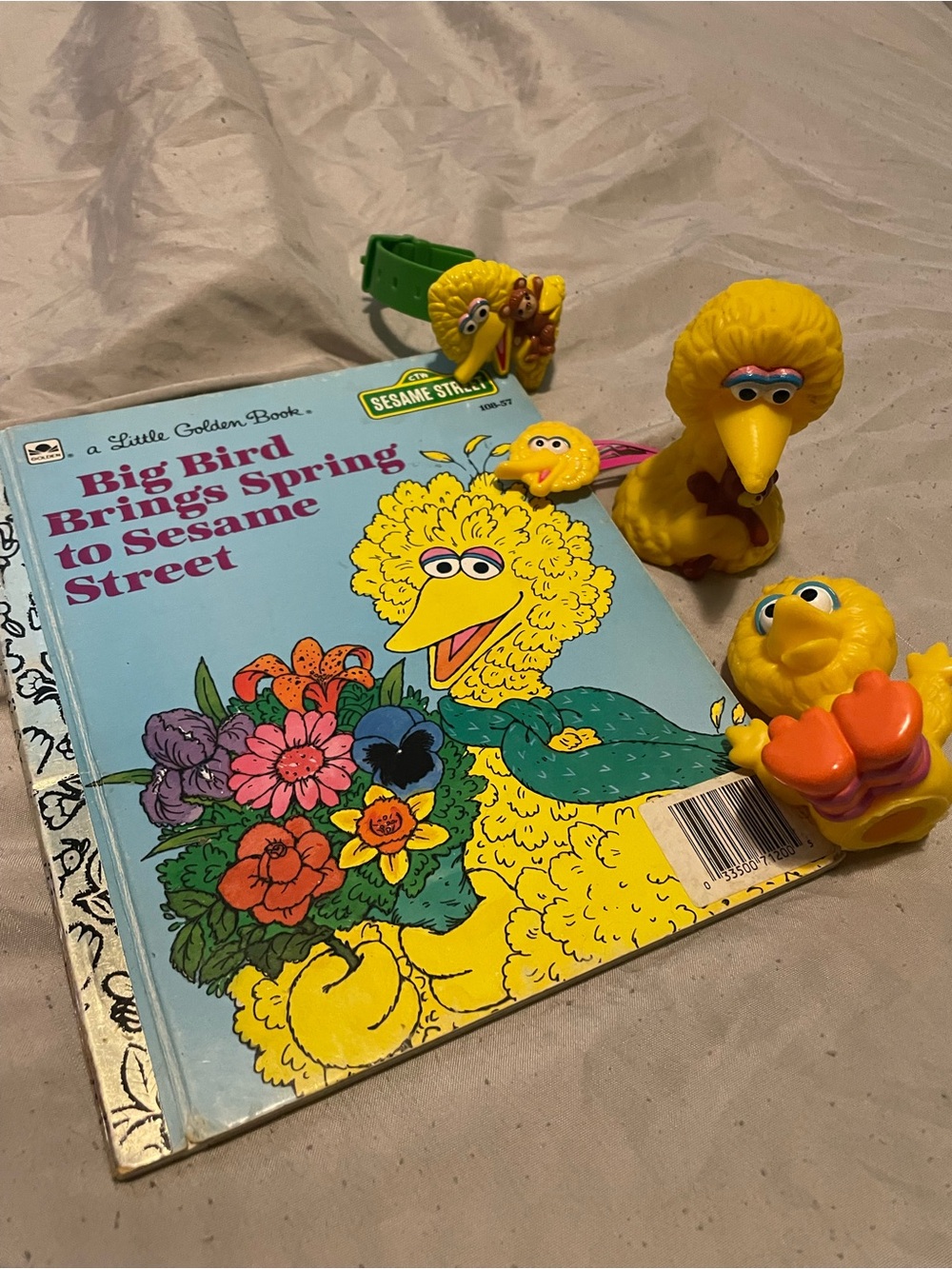 4/$50 Sesame Street vintage Big Bird Yellow Plush & Toy Set - lot
